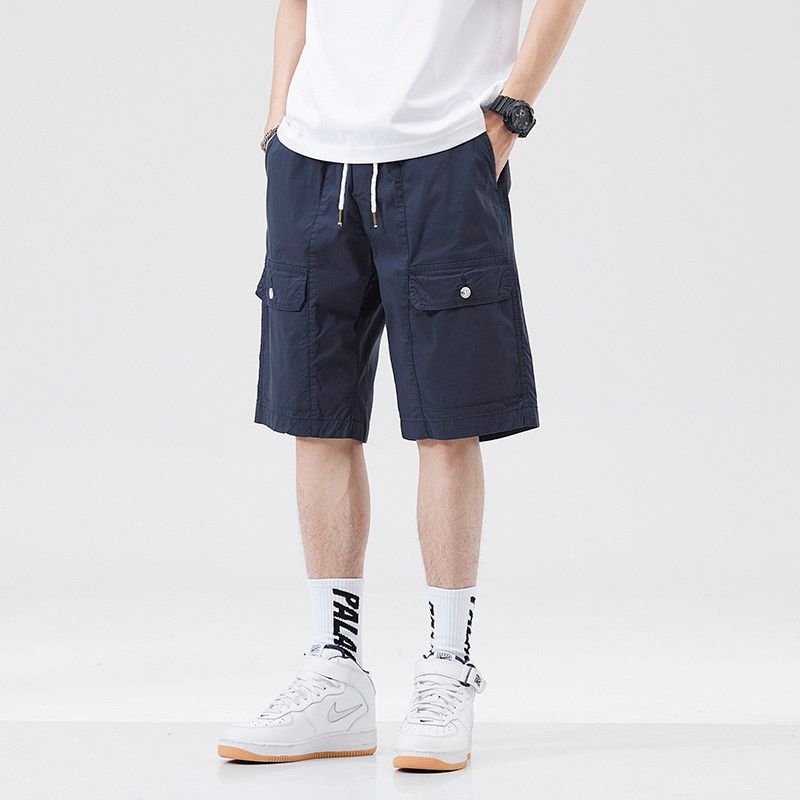 Foreign Trade Surplus Summer Work Shorts for Men, Trendy Brand Loose Straight Five-Point Shorts, Casual Sports Mid-Length Pants, Beach Shorts