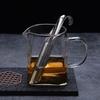Teas Pipe Strainer Set Includes Brush And Hanging Hook Handle Design Stainless Steels Net Filter For Brewing Teas