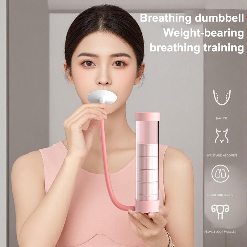 1 Set Atemübungsgerät Bauchmuskeltrainer Tiefatmung Hantel Männer Frauen Erwachsene Lungenkapazität Trainingsgerät