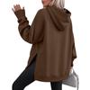 Women's Casual Hooded Top with Side Slits for Everyday Fashion Wear