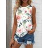 Women's Summer Casual Round Neck Tank Top Off Shoulder Y2k Sleeveless Tank Top Women's Top