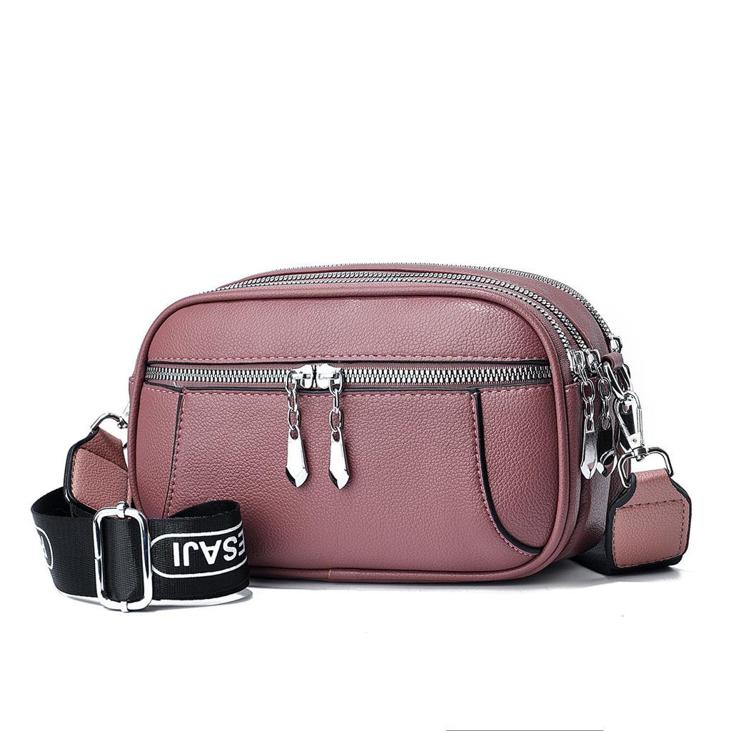 Casual small bag popular simple shoulder bag versatile fashion women's bag wide shoulder strap bag
