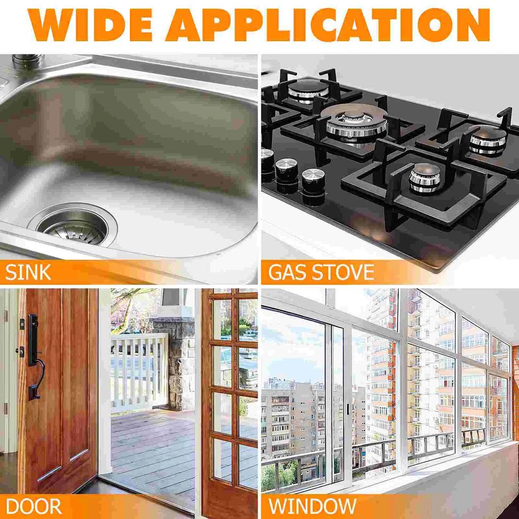 2/4Pcs Kitchen Gas Stove Gap Sealing Adhesive Tape Anti Flouring Dust Proof Waterproof Sink Stove Crack Strip Gap Sealing