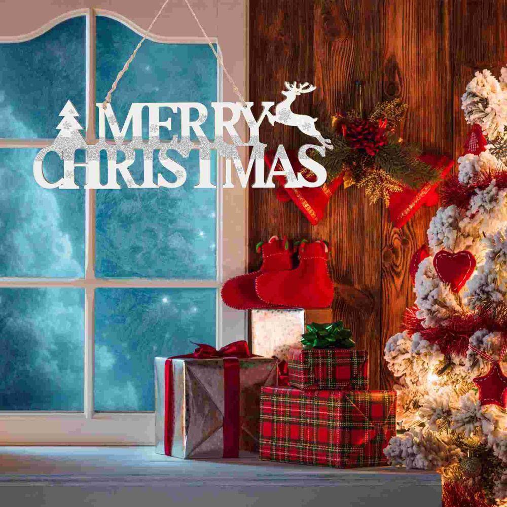 Wzór Łosia Świąteczny Wisiorek z Angielską Literą Rękodzieło Zawieszka na Choinkę Bar