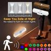 Magnetické noční světlo se senzorem pohybu Dobíjecí chytré RGB gradientní nástěnné svítidlo pro ložnici koupelnu šatník zahradu