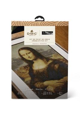 DMC x Colecția Muzeului Luvru Kit cu punct de cruce Da Vinci Mona Lisa Dimensiune finită Lățime 24 cm x Înălțime 14 conturi Instrucțiuni incluse 35,5 cm BK1970/81