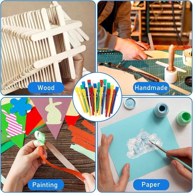 DIY Handcraft Leather Gluing Tool Glue Spreader Handheld Paint Stirring Scraper DIY Craft Paintings Gluing Making Tool Supply