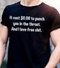 Humorous Rude Sarcastic Graphic Novelty Offensive Funny T Shirt Throat Punch Tee