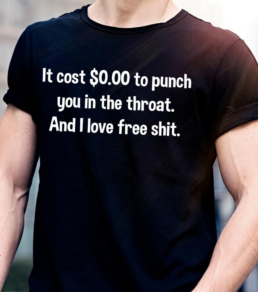 Humorous Rude Sarcastic Graphic Novelty Offensive Funny T Shirt Throat Punch Tee
