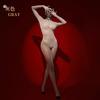 Sexy Women Cosplay Maid Tights 8D Oil Glossy Elastic Bodysuit Rompers One-Piece Thong Satin Five Finger Gloves Jumpsuits Leotard