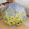 1PC Sunflowers Flowers Umbrella-8-Rib Reinforced Portable Folding Travel Suitable for All Seasons Outdoor Daily Use  -J0352