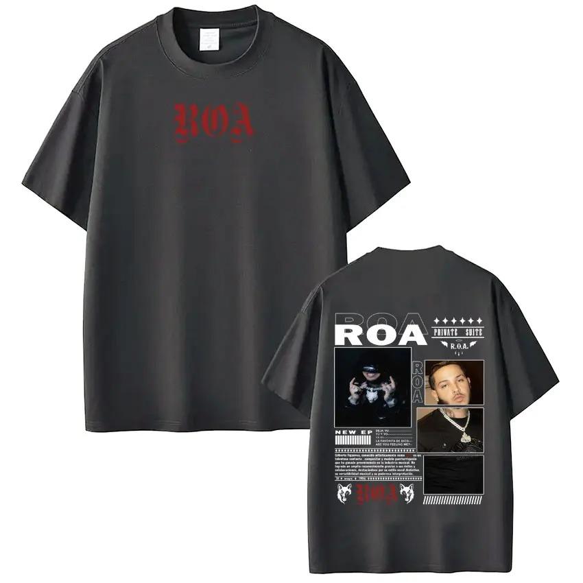 Rapper Roa Album Tour Grafik-T-Shirt Herren Damen Mode T-Shirts Sommer Oversize Kurzarm T-Shirts Streetwear