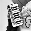Piano keys Vintage Music Notes Phone Case Cover For iPhone 17 Air 15 16 14 13 12 Pro Max 11 Pro Max Plus Coque