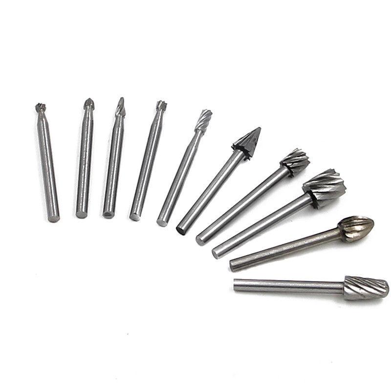 

10 шт./компл. высокоскоростной стальной вращающийся напильник для дерева деревообрабатывающий фрезерный резак резьба по дереву нож для резьбы по дереву ручной инструмент 10Pcs