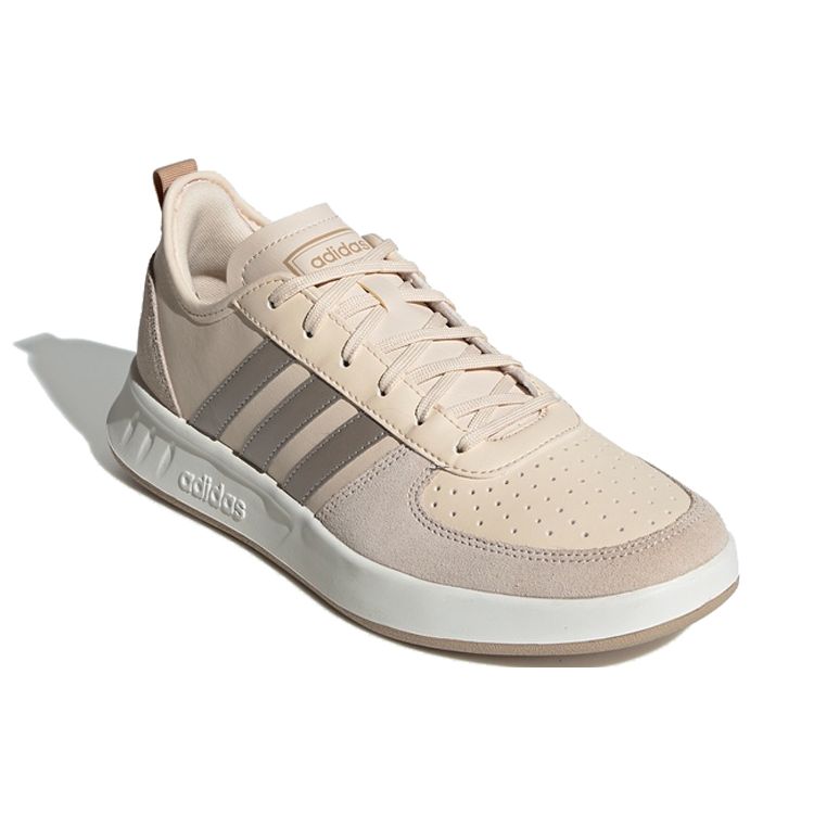 Adidas Court 80s Cushioning Low-Top Tennis Shoes Women Sneakers Gray Pink Silver EE9835