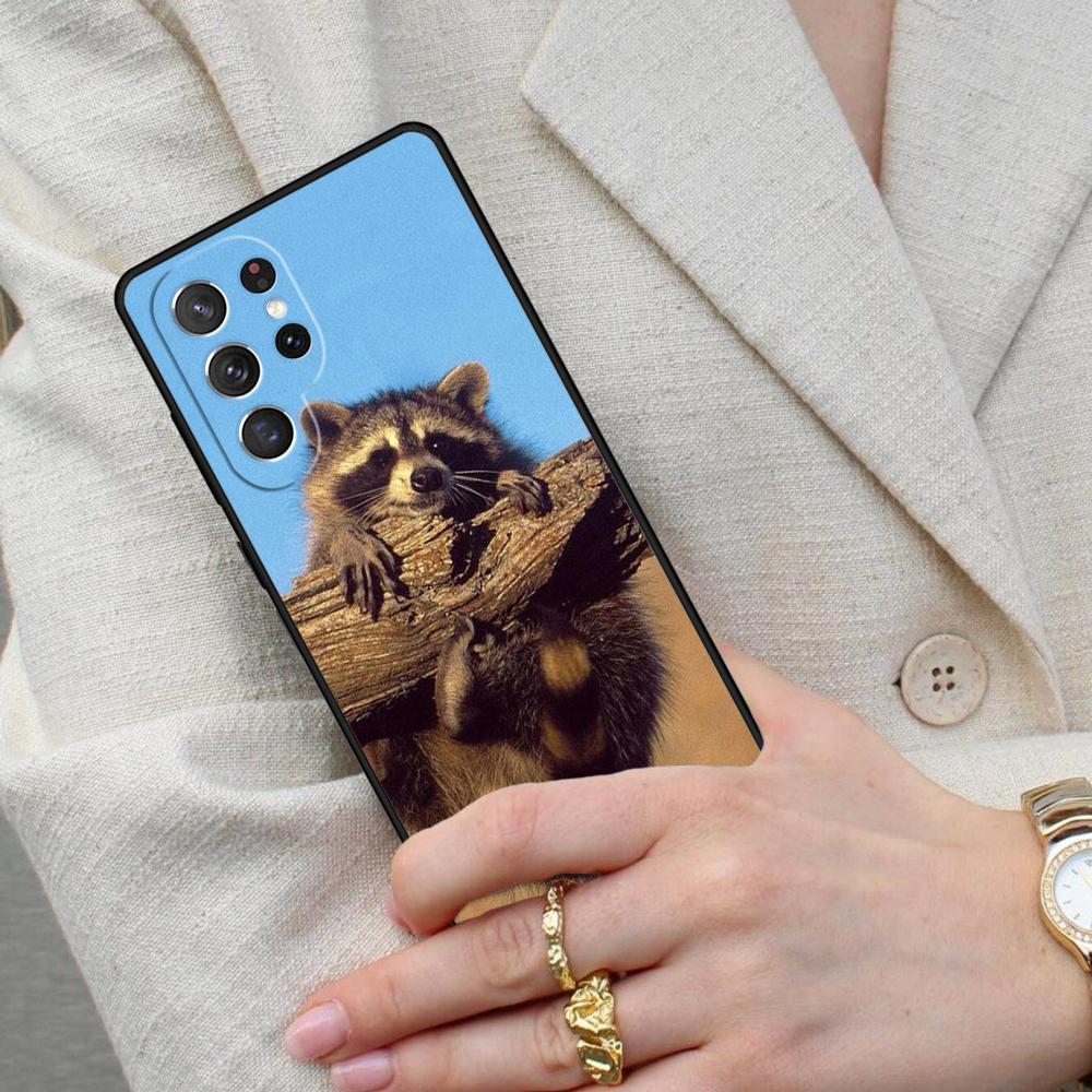 Animal Raccoon Fox Cell Phone Case for Samsung Galaxy S26 Ultra S25 S24 S23 S22 S21 S20 Note10 Cover