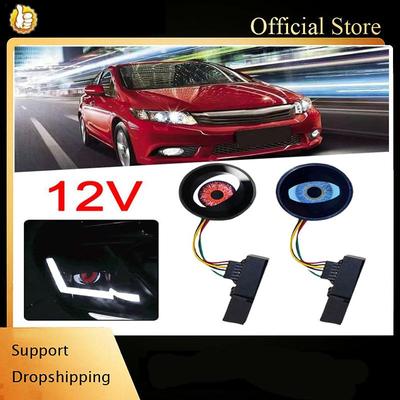 1 par Novo Tipo 12V LED Vermelho/Verde/Azul Gelo 4/8 Modelo Luz Olhos de Demônio Farol de Carro Luz de Atmosfera Especial Controle WiFi