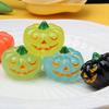 8pcs Halloween Luminous Pumpkin Figures Resin Desktop Decoration  for Patio Yard Garden