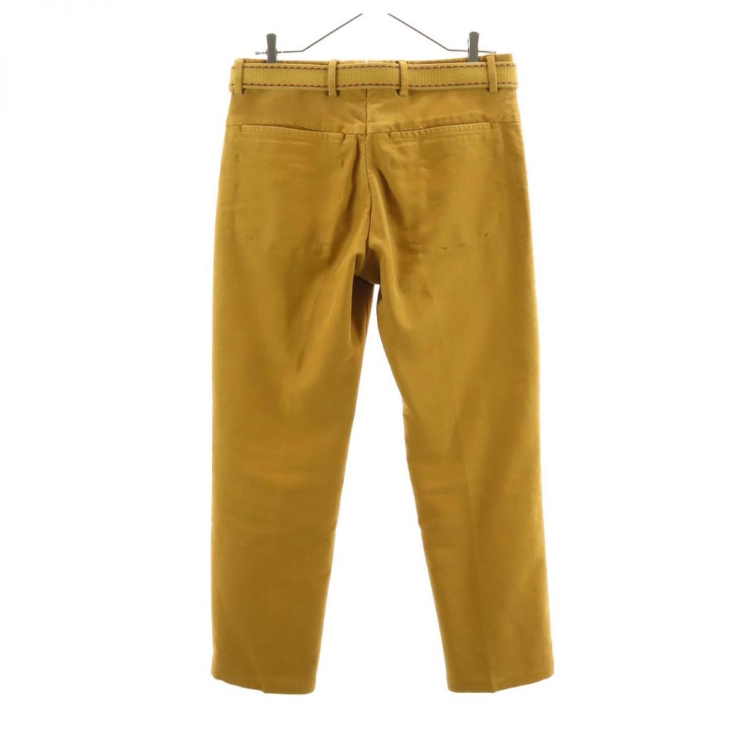INCOTEX SLOW Pants 46 Brown With Waist Belt Men's Used
