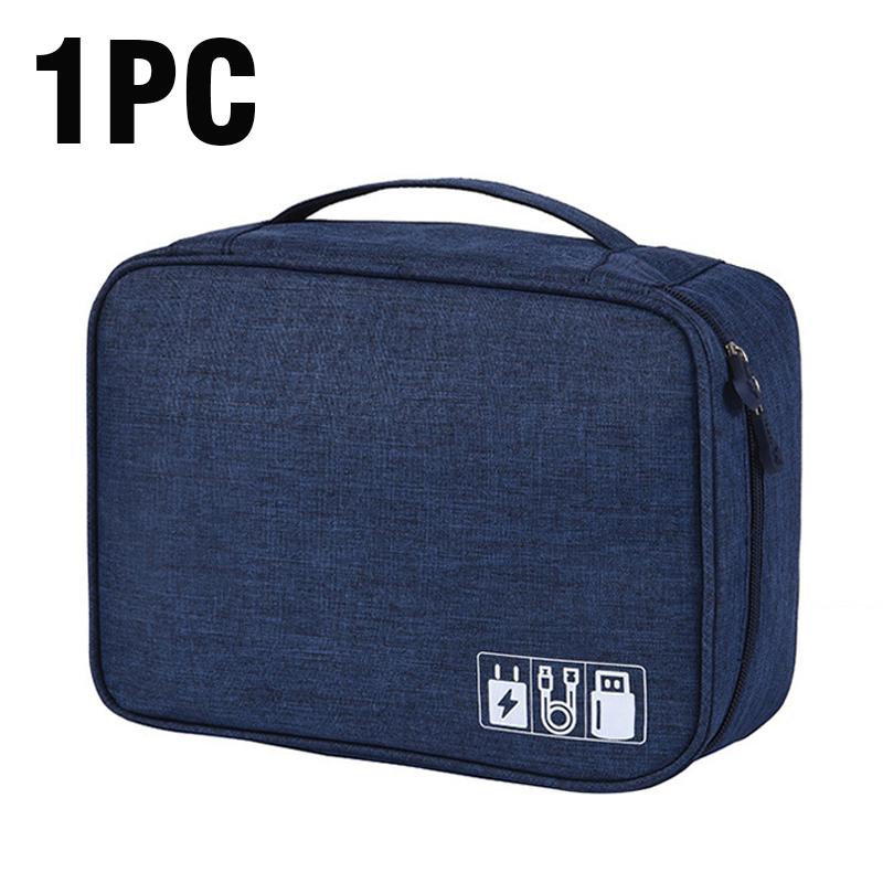 USB Data Line Power Bank Storage Bag Travel Cosmetic Organizer Case Portable Cable Storage Bag Waterproof Digital Organizer