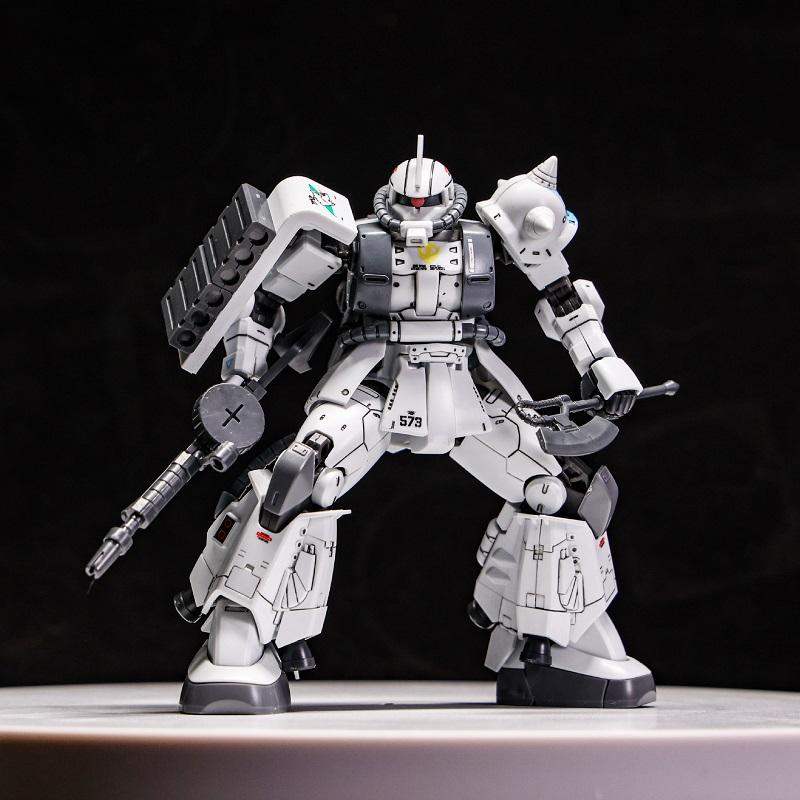 GTO ZAKU II White Wolf Shin Matsunaga HG 1/144 Mech Assembly Model Kit Action Figures Boys' Puzzle Toys Desktop Decoration Doll