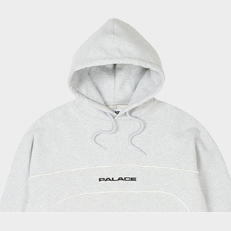 Palace Track Hood Grey Marl Unisex Tops P25CS020