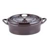 Sangyo Bon Bonne Cocotte Oval 26cm Aubergine Cast Iron China ABVB908 260mm X 207mm X 74mm