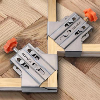 Stainless Steel Wood Working Clamps 90° Right Angle Fixed Clamp Adjustable Positioner Photo Frame Splicing Quick Clamp Hand Tool