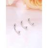 925 Sterling Silber Augenbrauenring Bauchnabelring Bauchnabelstecker Bauchnabelpiercing Bauchnagel Mini Ohne Belastung Mode Anti-Allergie 3mm Kugel Radian