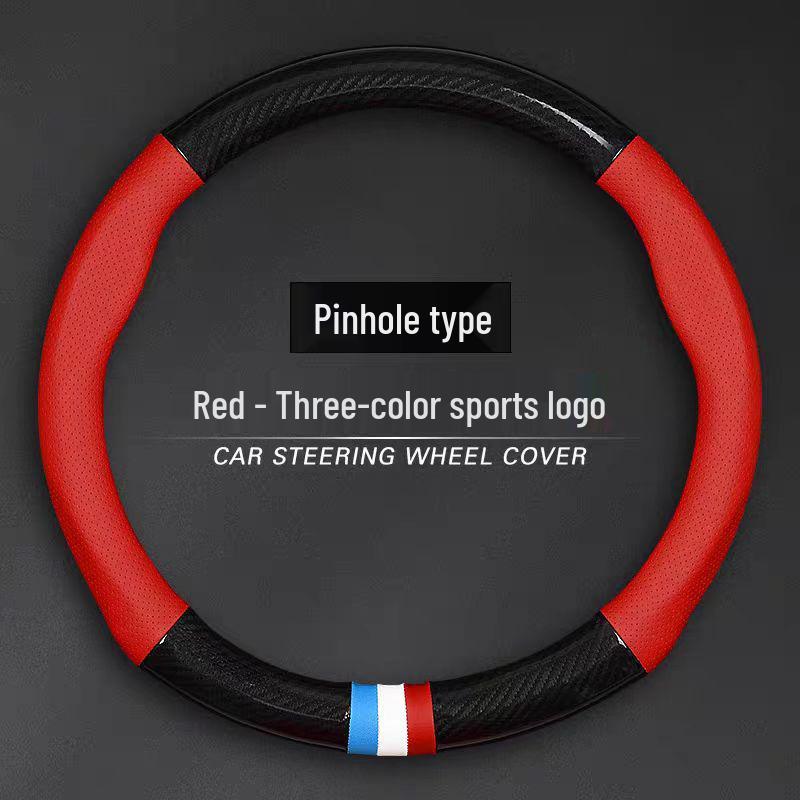 Ford Steering Wheel Cover: Genuine Leather for Edge, Edge-S, Focus, EcoSport, Taurus, Escape, Mondeo - All-Season Use