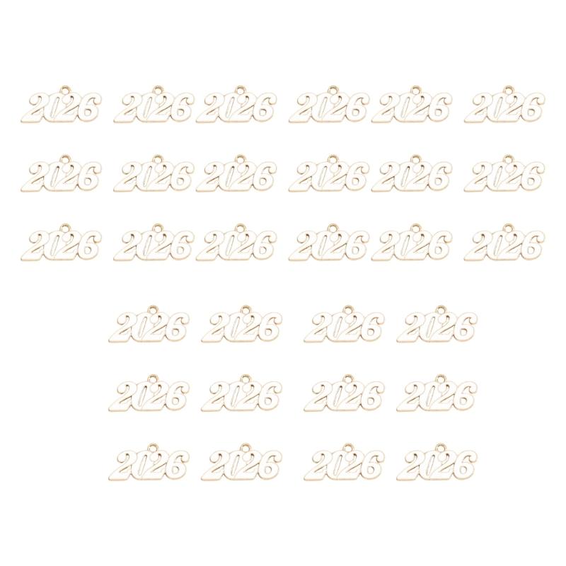 Sturdy Alloy 2026 Year Necklace Pendant Commemorating Life Event Comfort Fit For Daily Wear Elegant Accessory