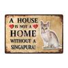 [ Kelly66 ] Pets Cat Bombay Siamese Burmese Birman Abyssinian Metal Sign Home Decor Bar Wall Art Painting 20*30 CM Size Dy147