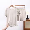 Summer Oversized Casual Loungewear Set - Loose Fit for Slimming, Women's Round-neck Short-sleeved T-shirt, High-waisted Shorts, Two-piece Set