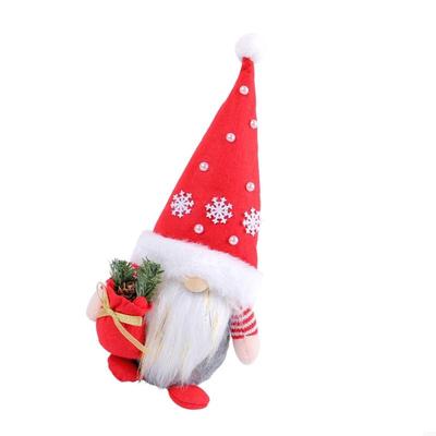 Festival Green Christmas Elf Doll Beautiful Gnomes Christmas Ornament Green Festival Dress for Table or Tree
