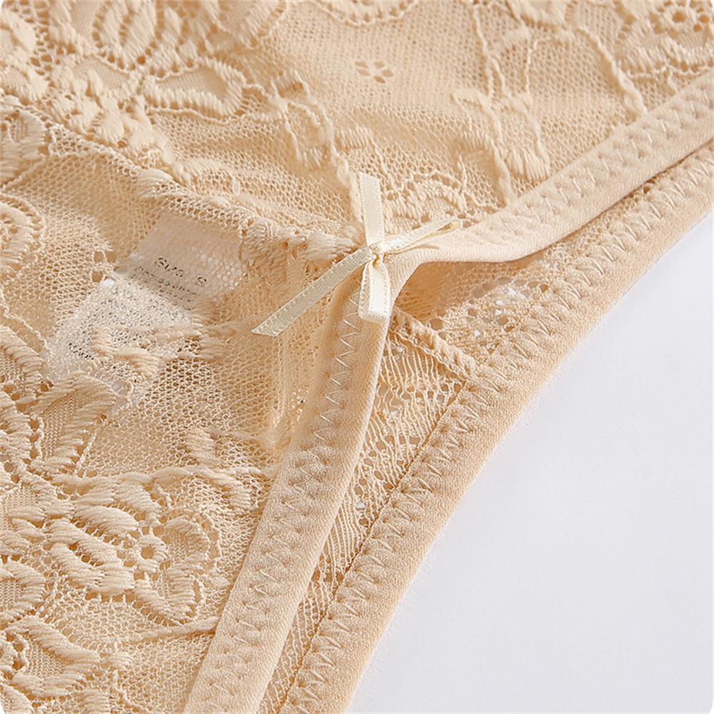 Women's Panties Set Sweet Lace Female Underwear Hollow Out Sexy Lingerie Soft Lace Satin Briefs Cozy Woman Underpants 6 Pcs/set