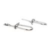 MUQZI Sports Accessory 100Pcs Stainless Steel Snap Hooks Fishing Barrel Swivel Safety Lure Connector