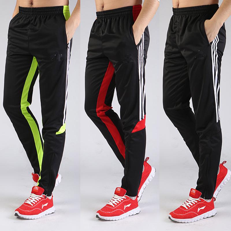 Pantaloni da Tuta Elasticizzati da Uomo con Tre Strisce, Tasche Laterali con Zip e Zip alla Caviglia