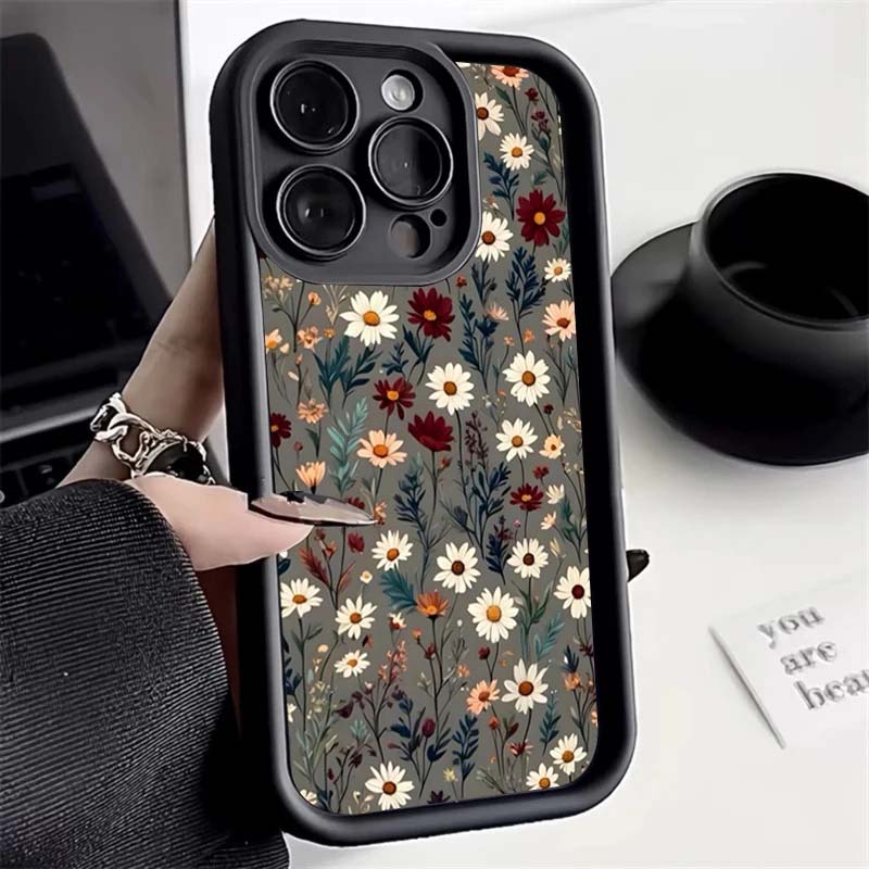 Flowers Wrist Strap Case For Samsung Galaxy S25 S24 S23 Ultra Note 20 Plus S22 S21 S25FE S20FE S24FE S23FE Cover