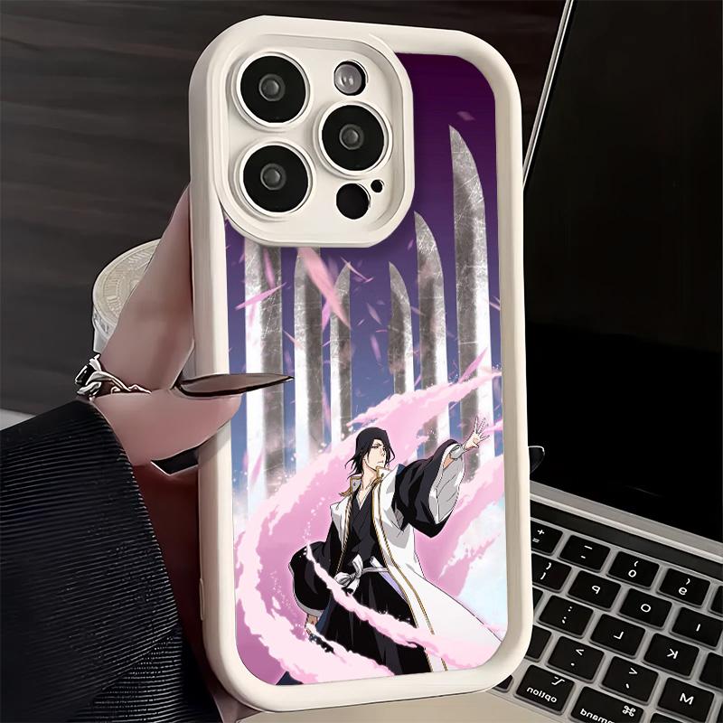 Phone Case for iPhone 17 Air 16E 15 16 Pro Max Bleach Kuchiki Byakuya Cover 14 Plus 13 12 Mini Soft Shell Silicone Fundas
