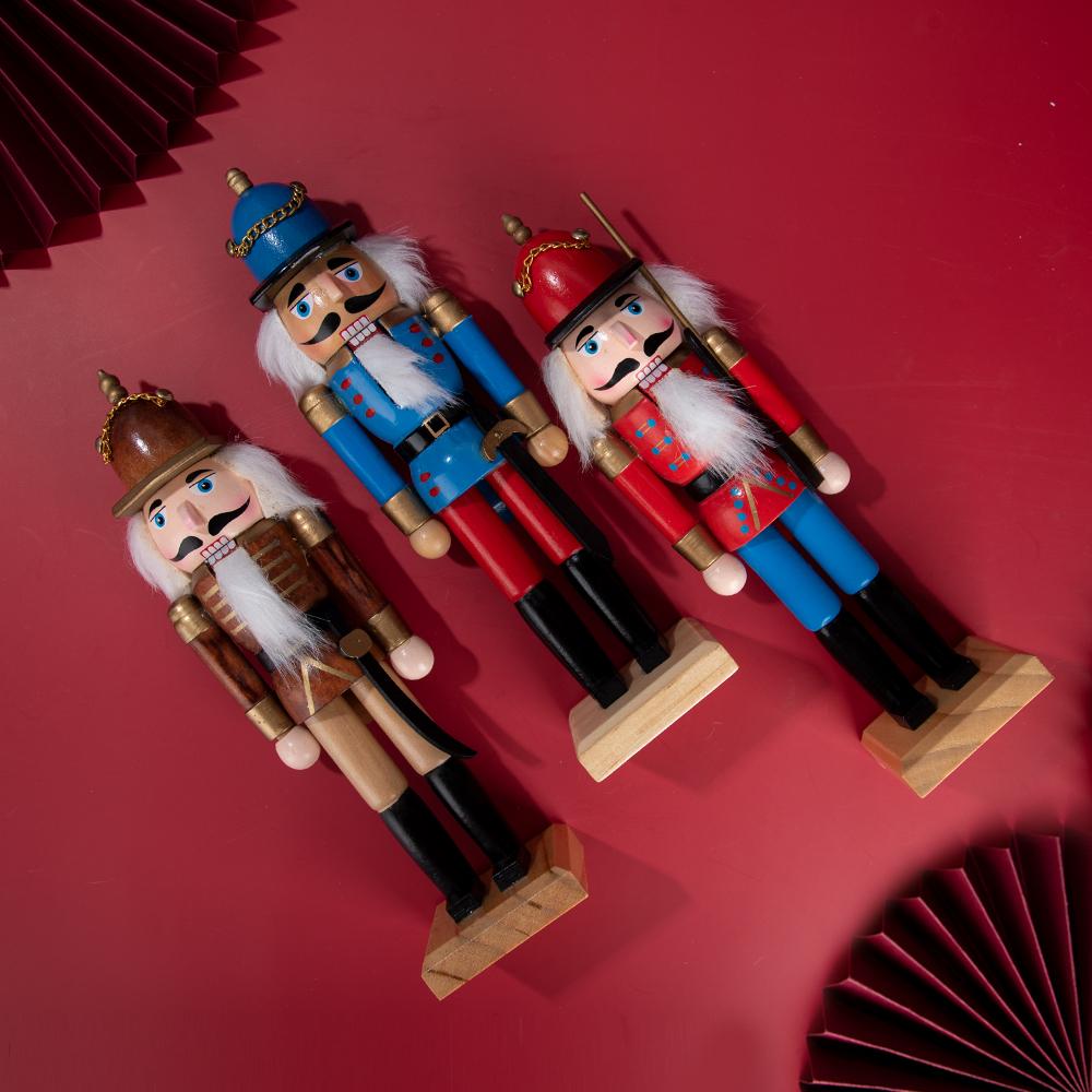 Vintage Cavalry-style Wooden Nutcracker