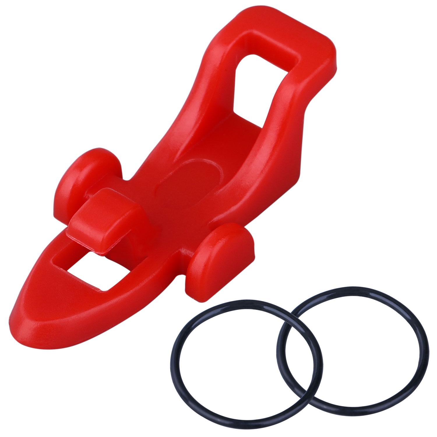 

1шт пластикового рибальського гачка для вудки, рибальських приманок, безпечного тримача, рибальських снастей червоний