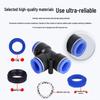 Pneumatic Air Tube Quick Connector PE8 Straight Tee with Reducing Blue Cap PEG8-6/10.