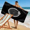 Nordische Mythologie Drachen und Runen 2D Flachdruck Strandtuch, Großes Weiches Schnelltrocknendes Handtuch für Strand Camping Schwimmen. NSTJ0928211