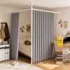 No-Punch Living Room Partition Curtain Divider for Rental Rooms, Dorms, or Salons