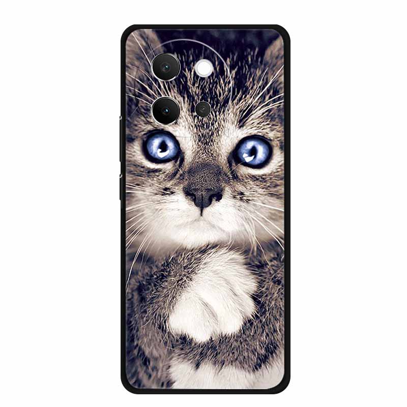 For Vivo V40 Lite Case Black Silicone Soft Back Cover Case For Vivo V40 Lite 5G Phone Case Cover V 40 V40lite 6.78" Funda Coque
