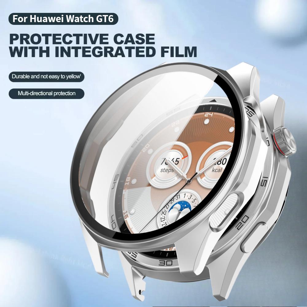 Tempered Glass+PC Case for Huawei Watch GT6 41mm Full Cover Smart Watch Accessories Protective Hard Huawei GT6 46mm Cases