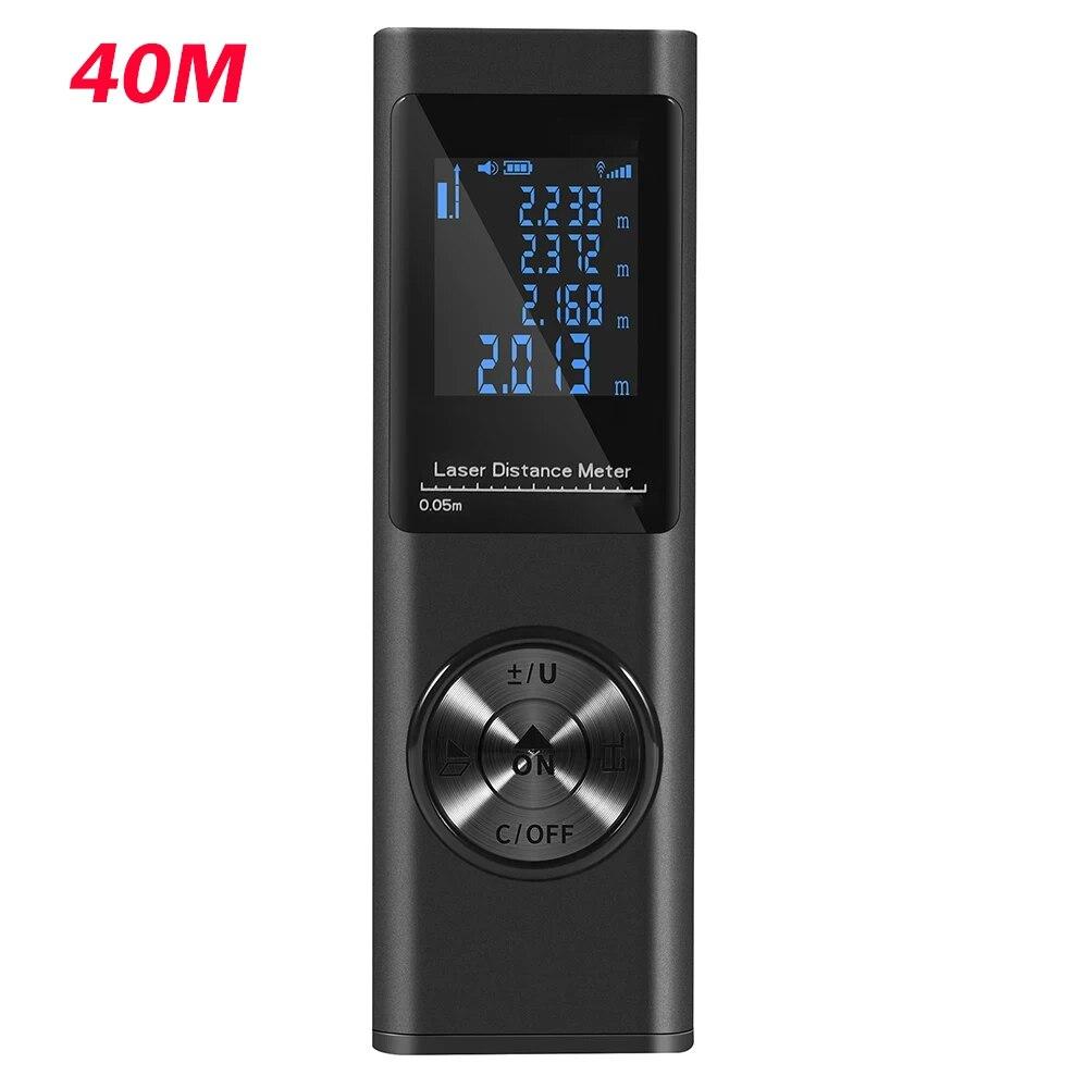 Mini Rangefinder Laser Distance Meter 40M 60M Rechargeable Digital Range Finder Area Volume Multi-angel Laser Measuring Tool