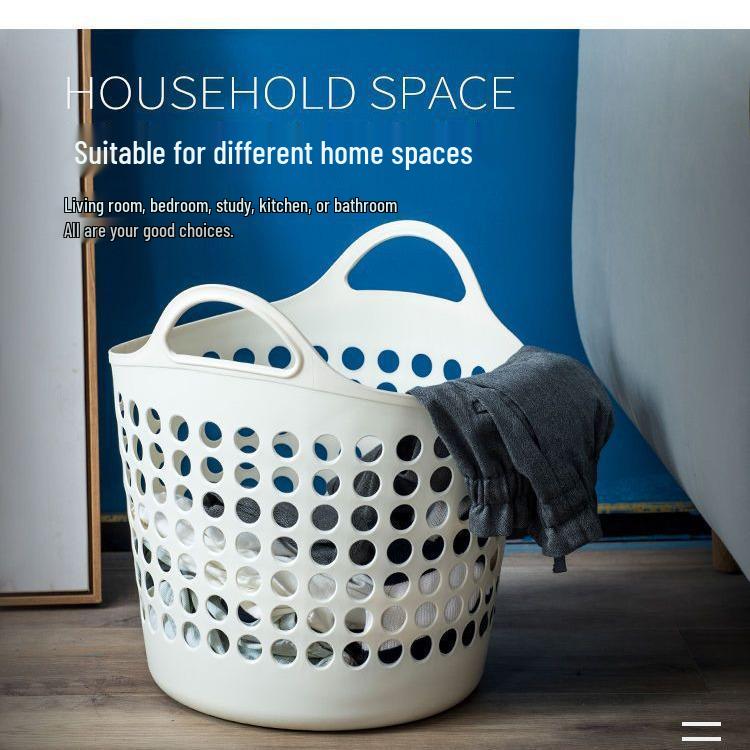 Large Bathroom Plastic Laundry Hamper for Dirty Clothes