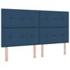 Storage Bed with Mattress Blue 180 X 200 Cm Fabric
