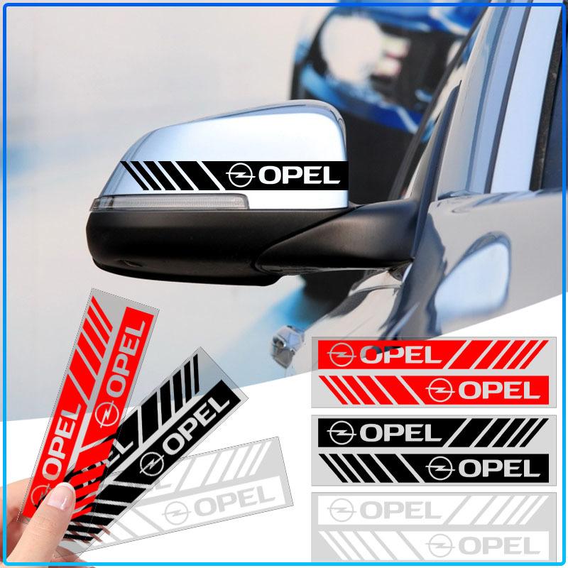 2Pc Car Rear View Mirror Sticker Auto Door Rear View Mirror 3D Sticker Decal For Opel Astra H G J Insignia Mokka Zafira Corsa Vectra B C D